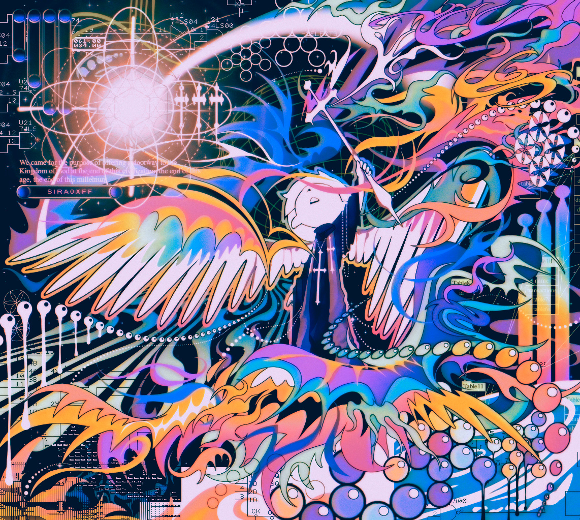 multicolor angel - art by sira0xff